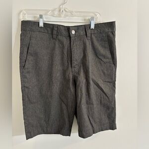 Volcom Mens Charcoal Gray Chino Shorts Vmonty Stretch Size 32